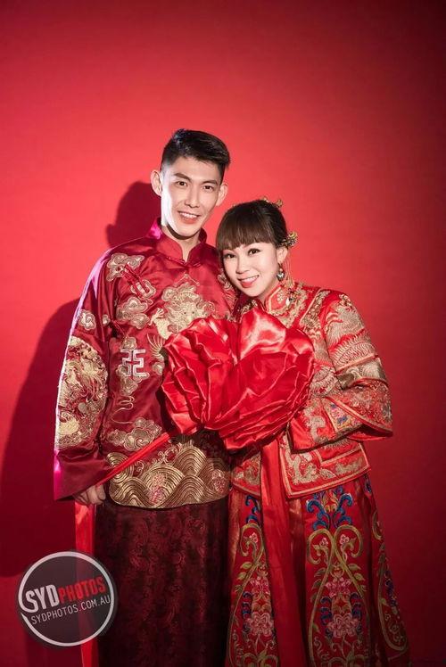 明星中式婚纱照图片,明星中式婚纱照，古韵风情尽显东方魅力